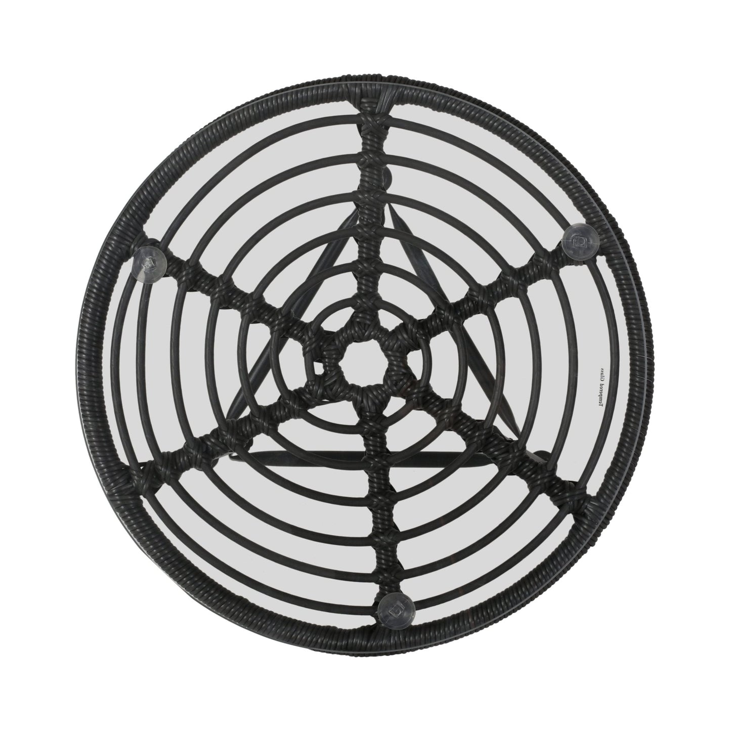 Petrichor Outdoor Rattan Table with Tempered Glass Top