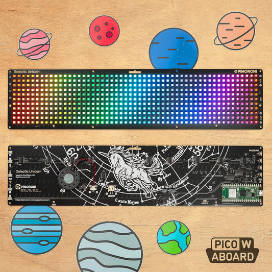 Pico W Smart LED Matrix – Galactic Unicorn (53x11 - 583 pixels)
