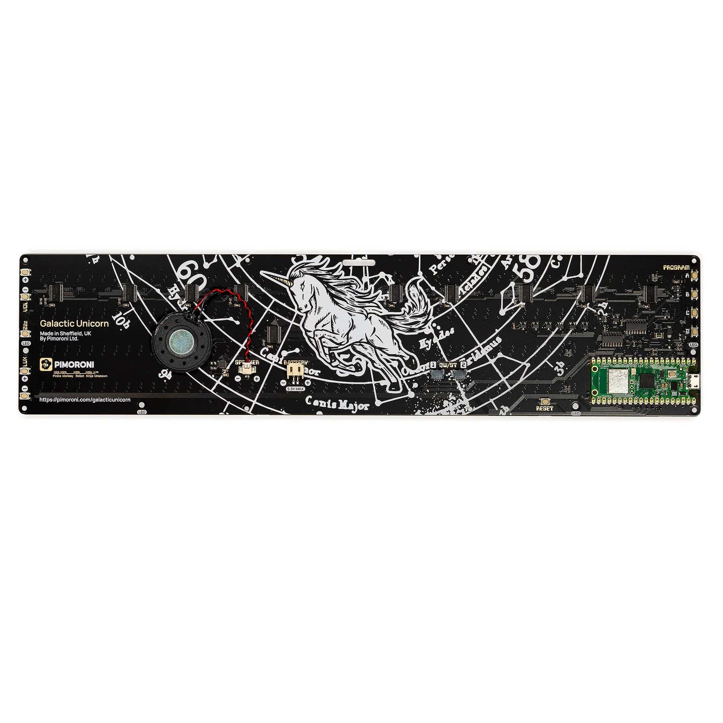 Pico W Smart LED Matrix – Galactic Unicorn (53x11 - 583 pixels)