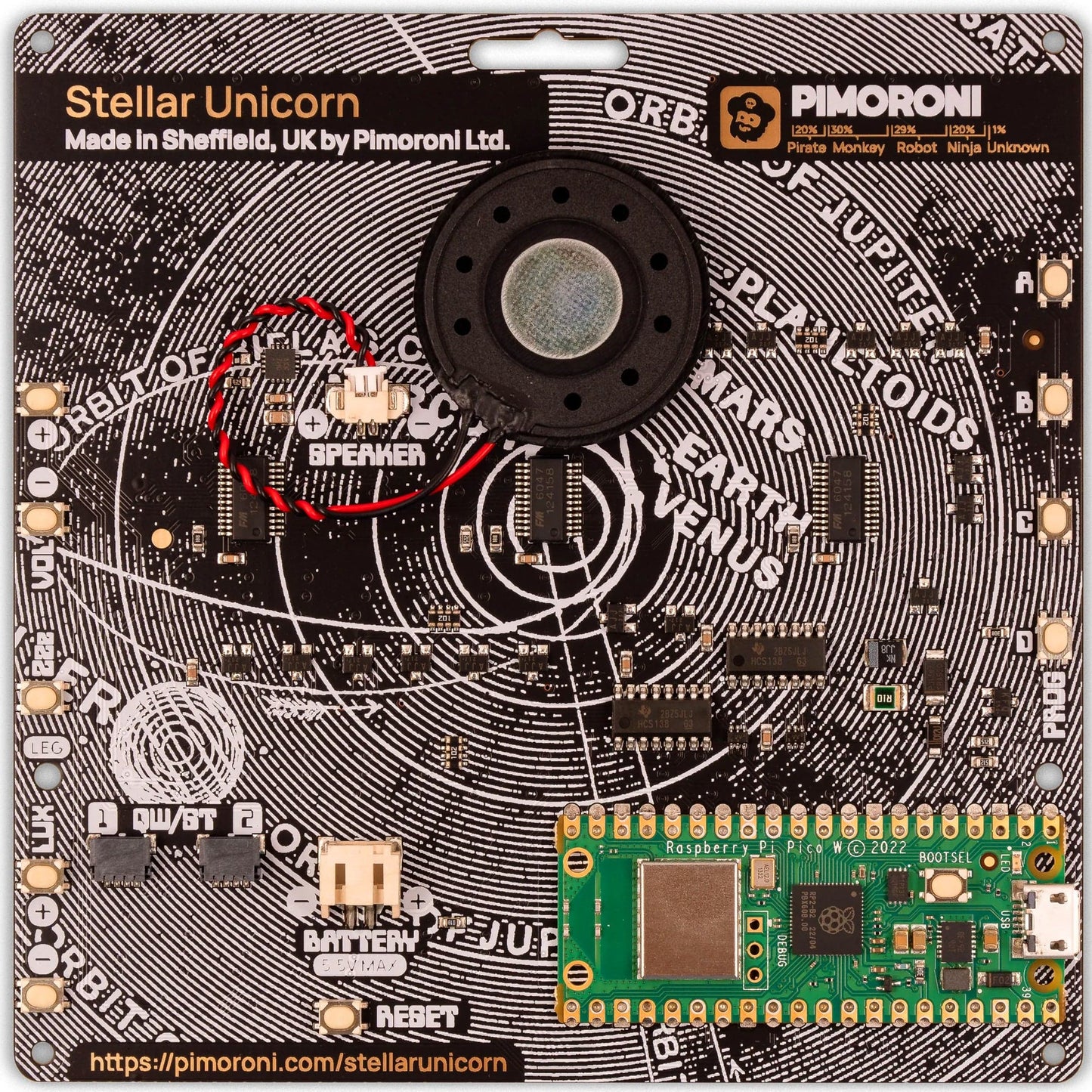 Pico W Smart LED Matrix – Stellar Unicorn (16x16 – 256 pixels)