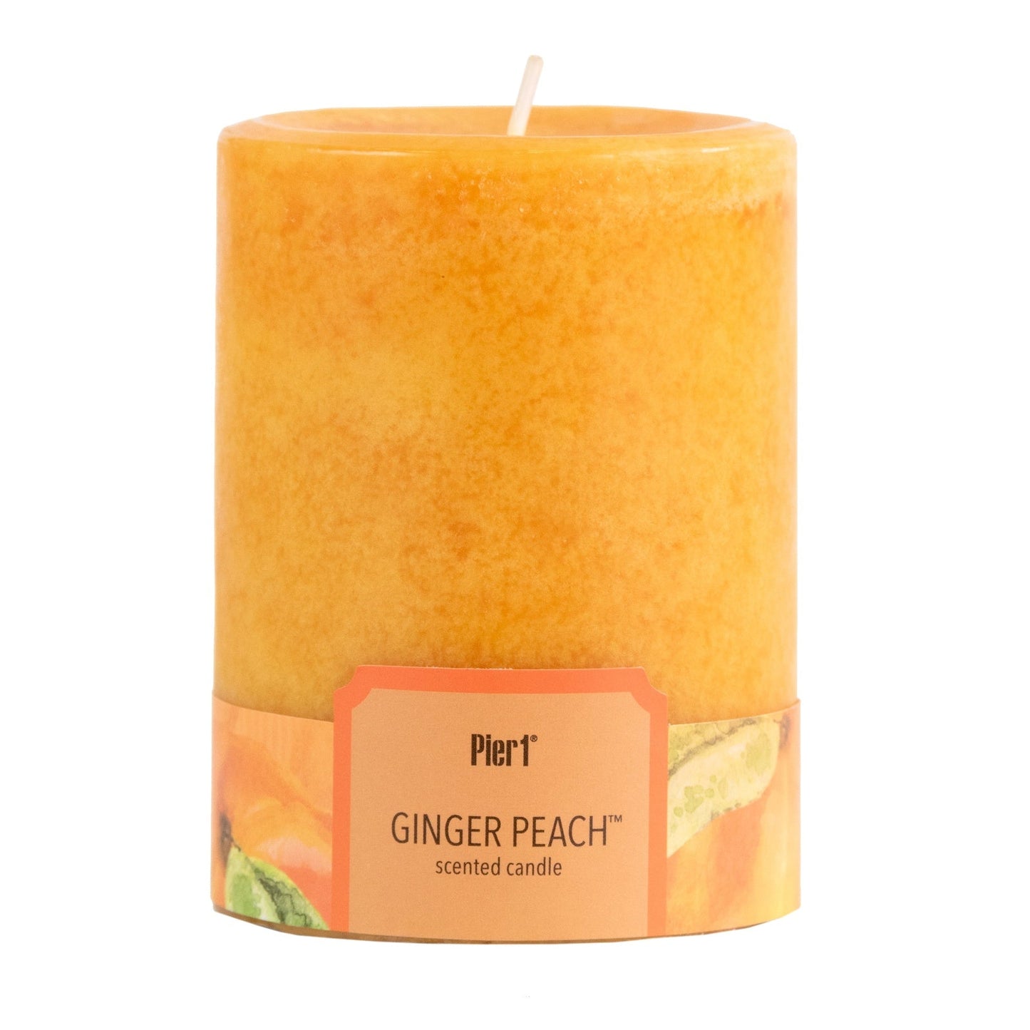 Pier 1 Ginger Peach® Mottled 3x4 Pillar Candle