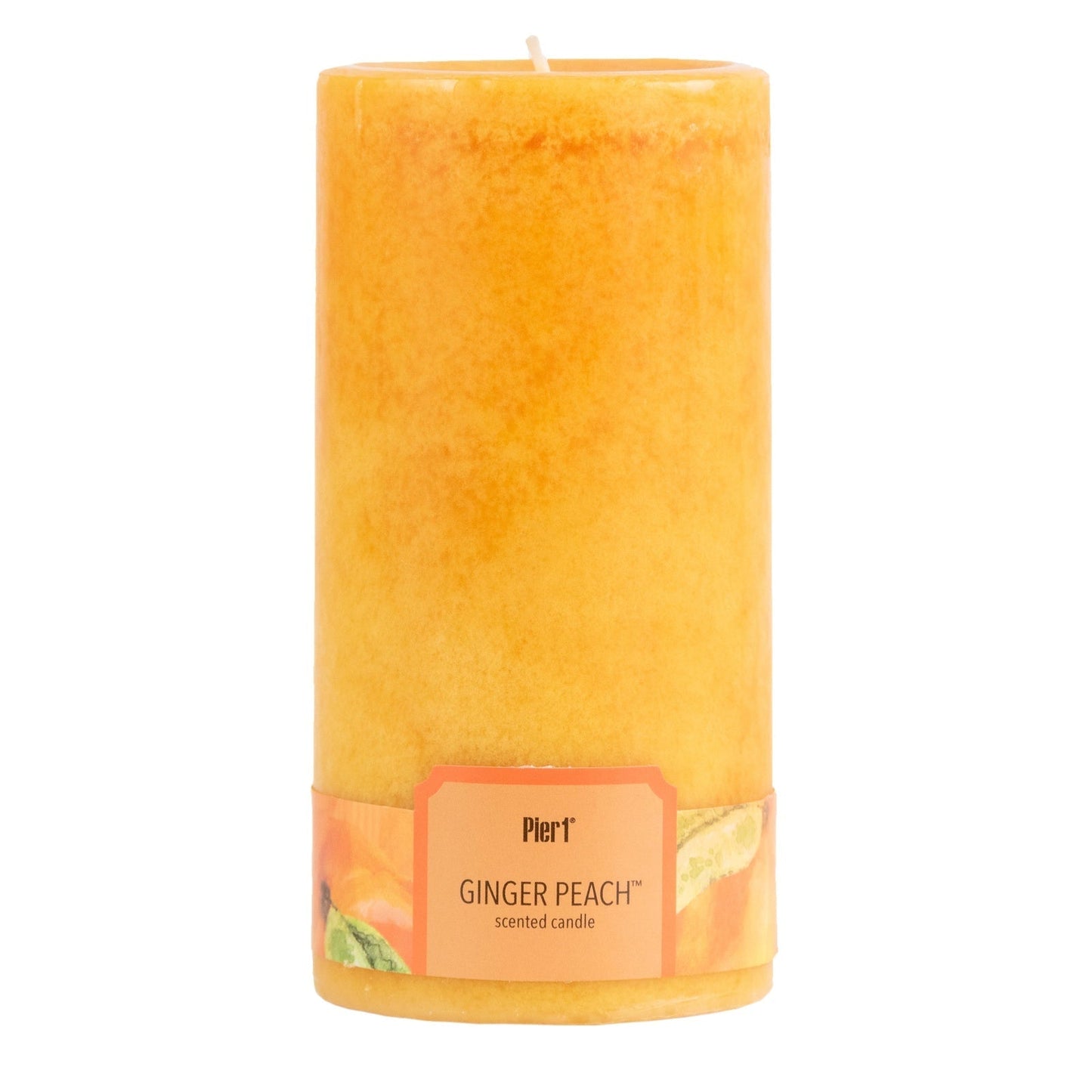 Pier 1 Ginger Peach® Mottled 3x6 Pillar Candle