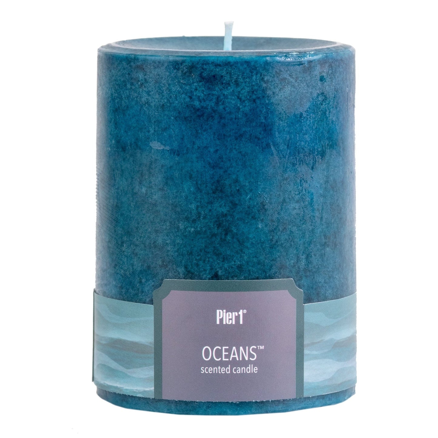 Pier 1 Oceans® Mottled Pillar 3x4 Candle