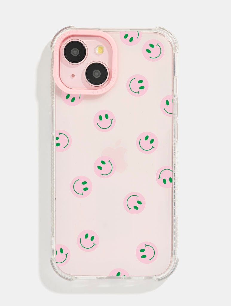 Pink And Green Smile Shock iPhone Case