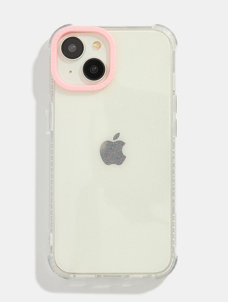 Pink Minimal Glitter Shock iPhone Case
