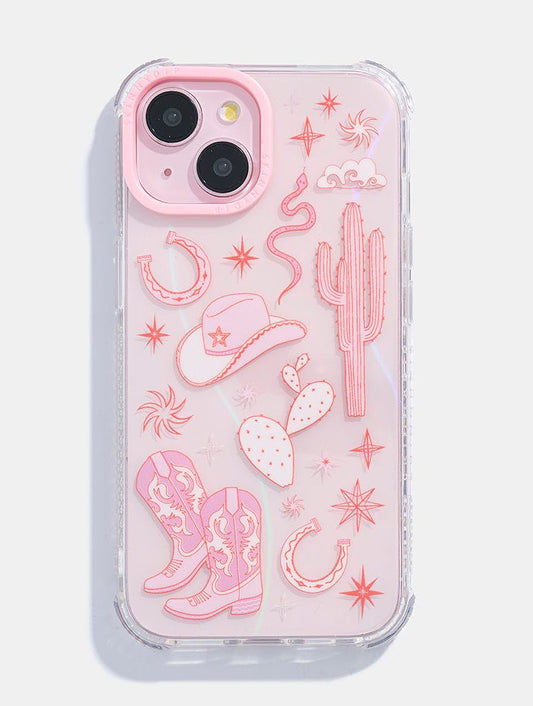 Pink Rodeo Cowgirl Shock iPhone Case