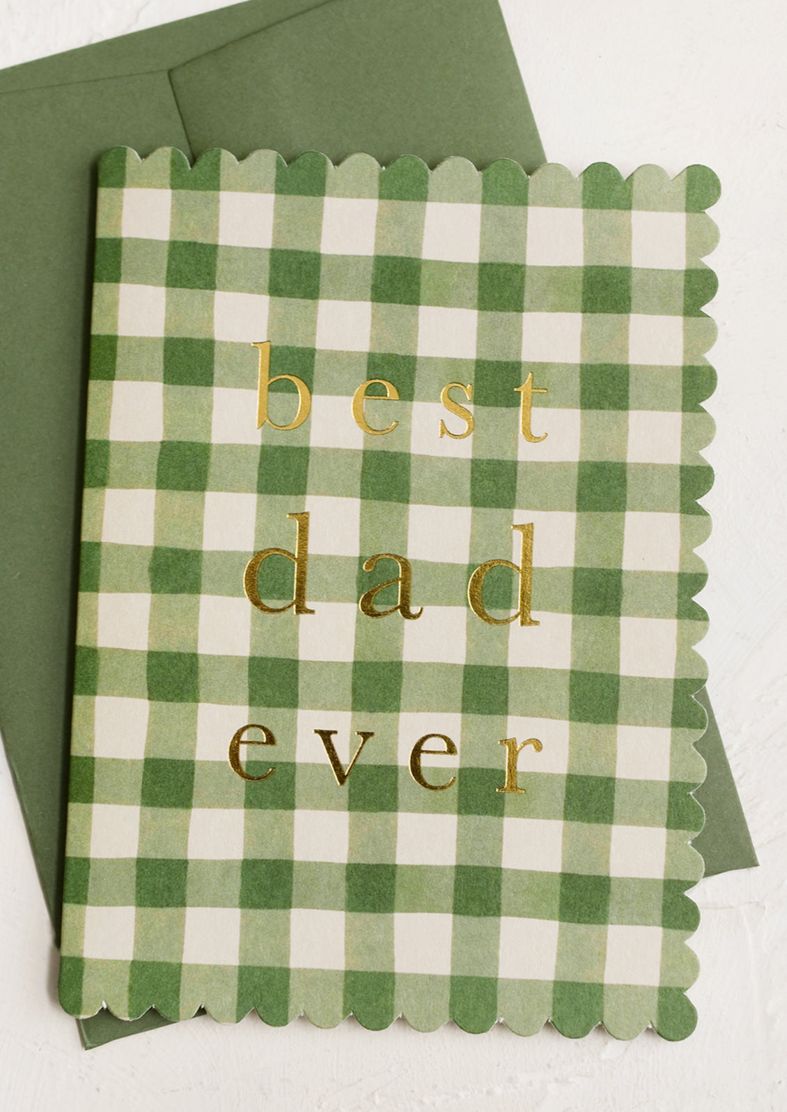 Gingham Best Dad Ever Card