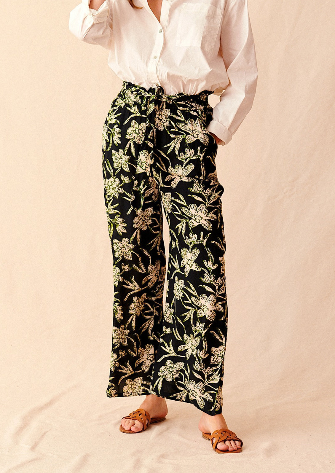 Plumeria Printed Pants