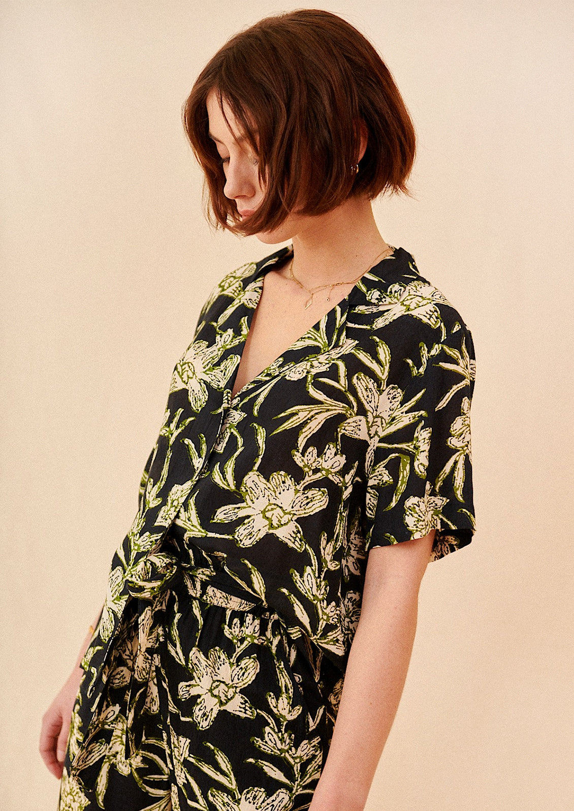 Plumeria Printed Shirt