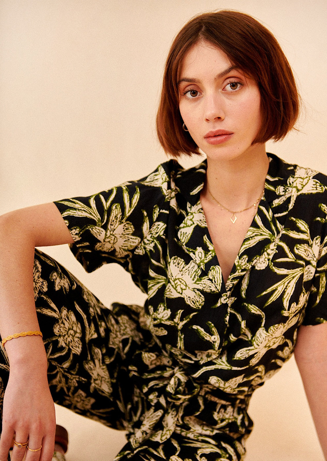 Plumeria Printed Shirt