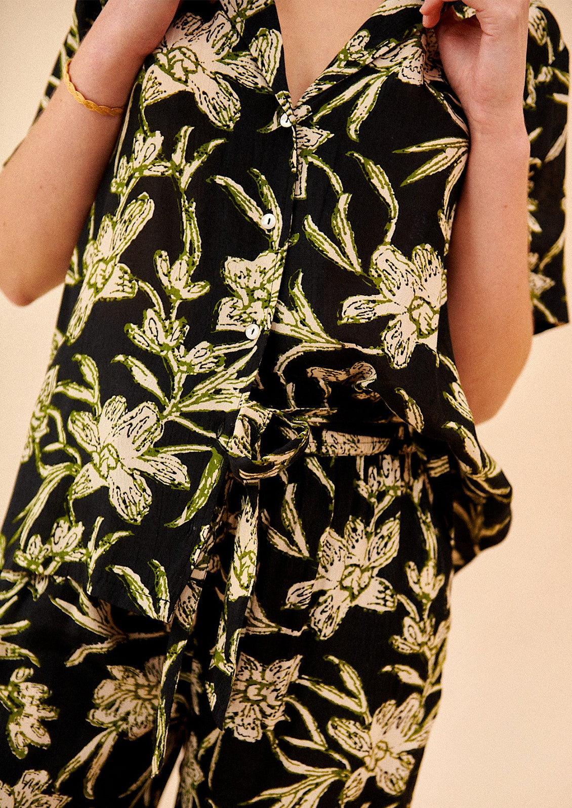Plumeria Printed Shirt