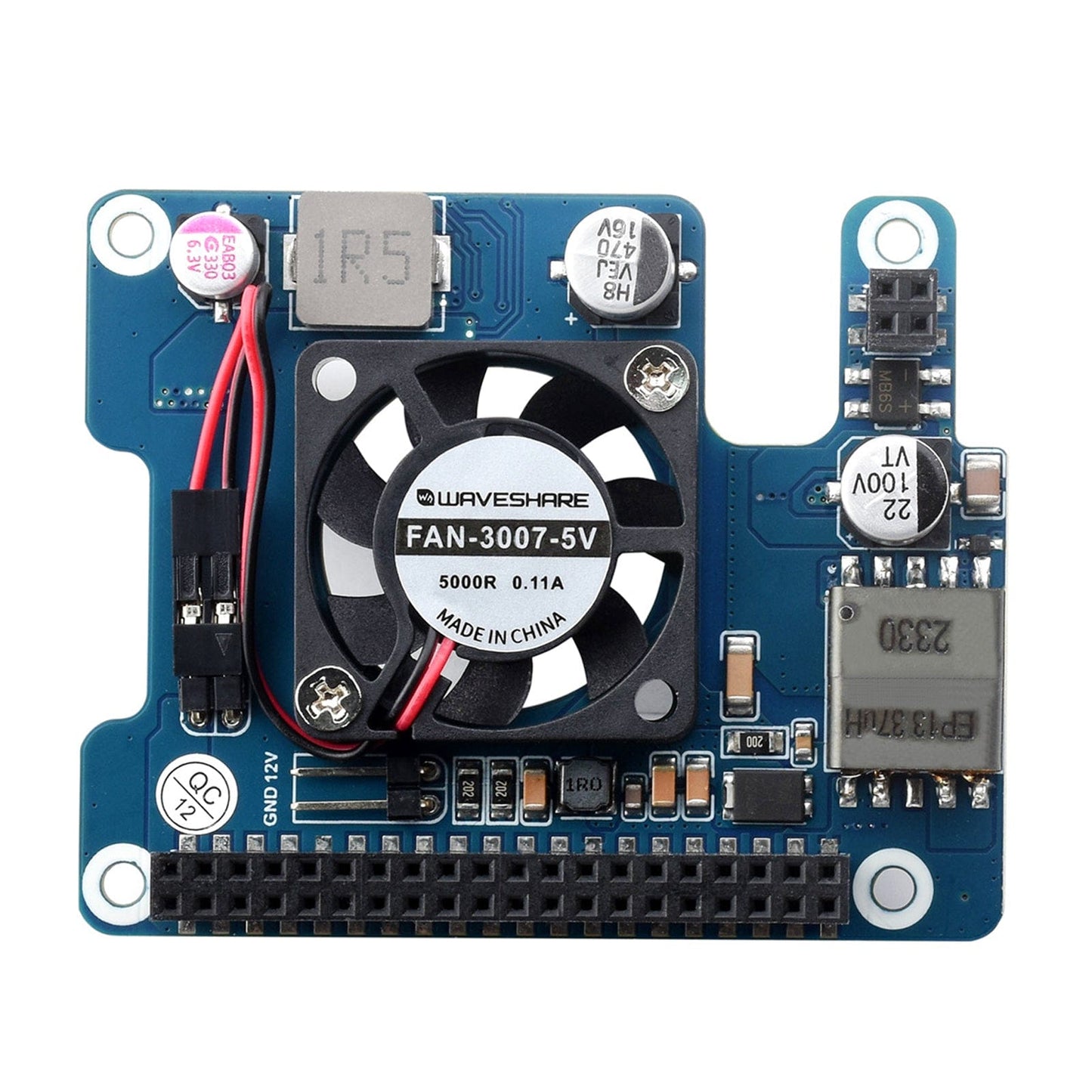 Power Over Ethernet HAT (F) for Raspberry Pi 5 (5V/12V outputs)