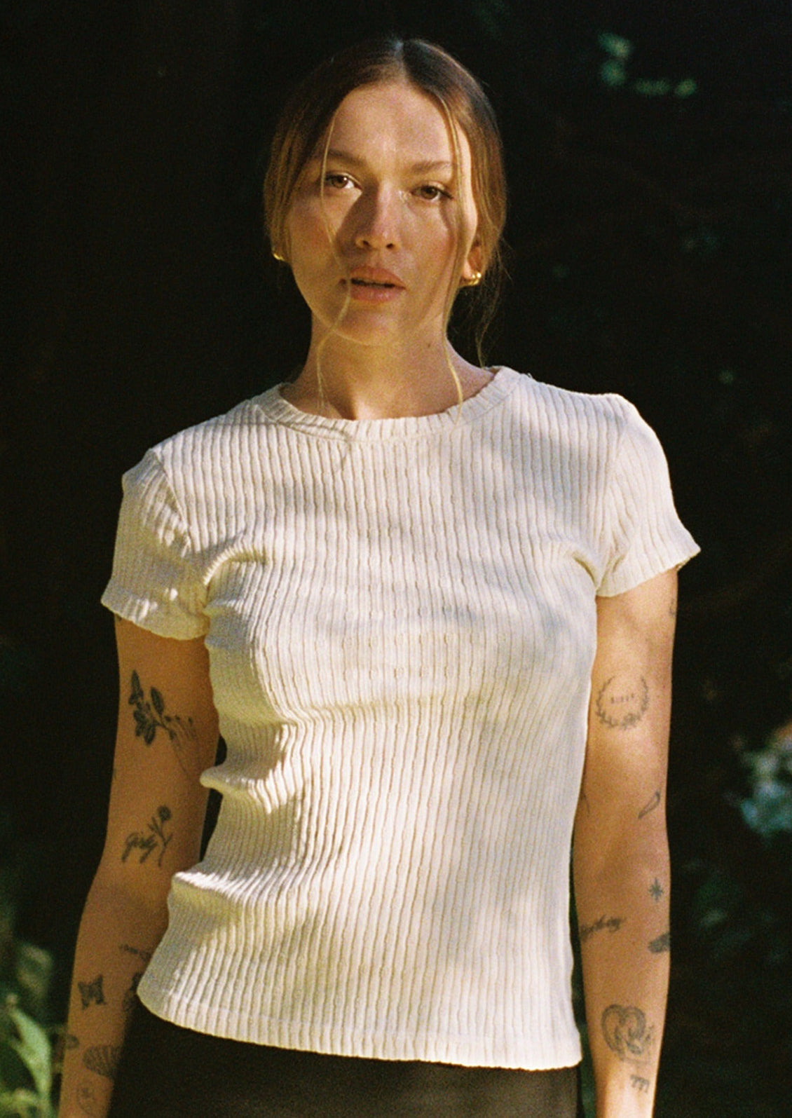 Pointelle Organic Cotton Tee