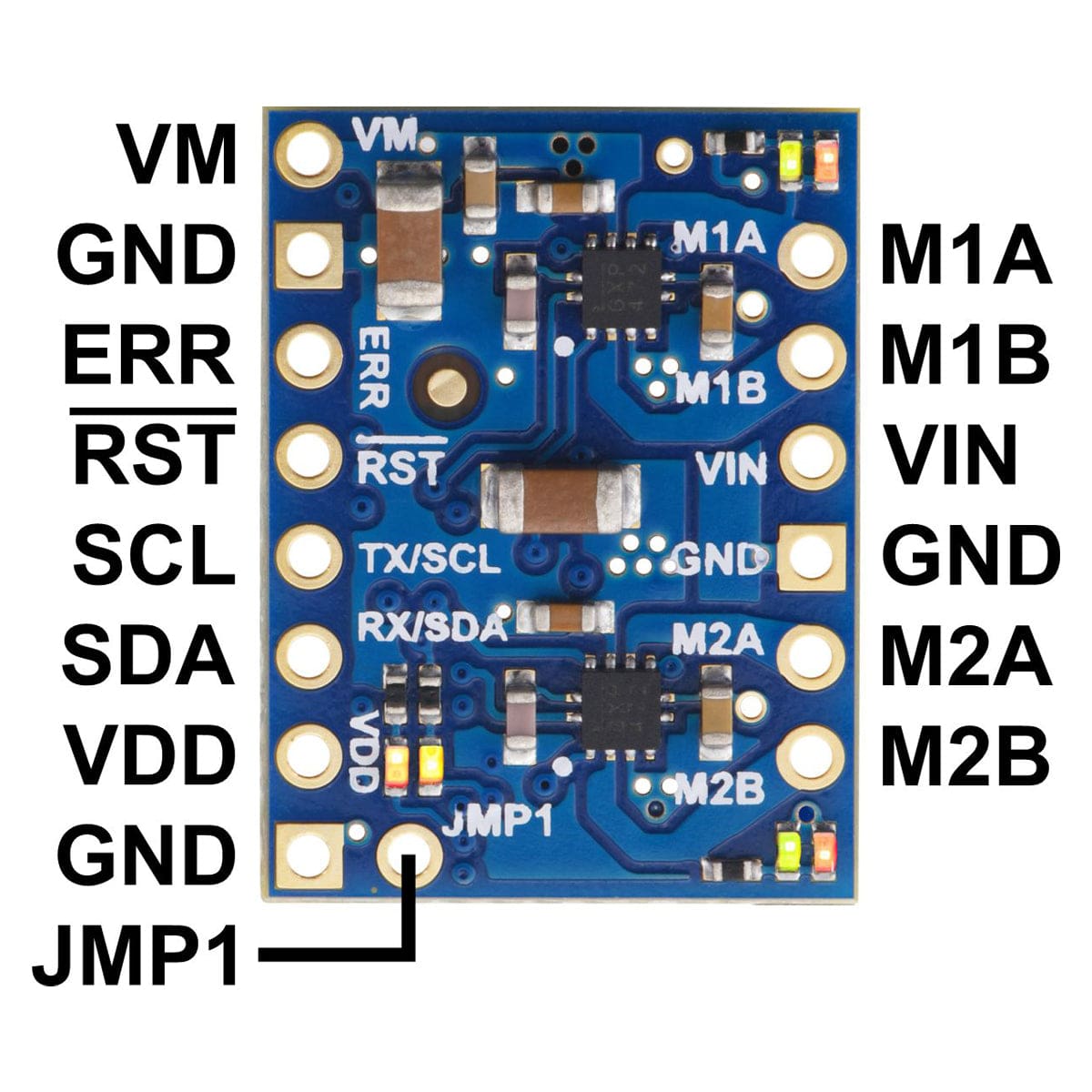 Pololu Motoron M2T550 Dual I²C Motor Controller