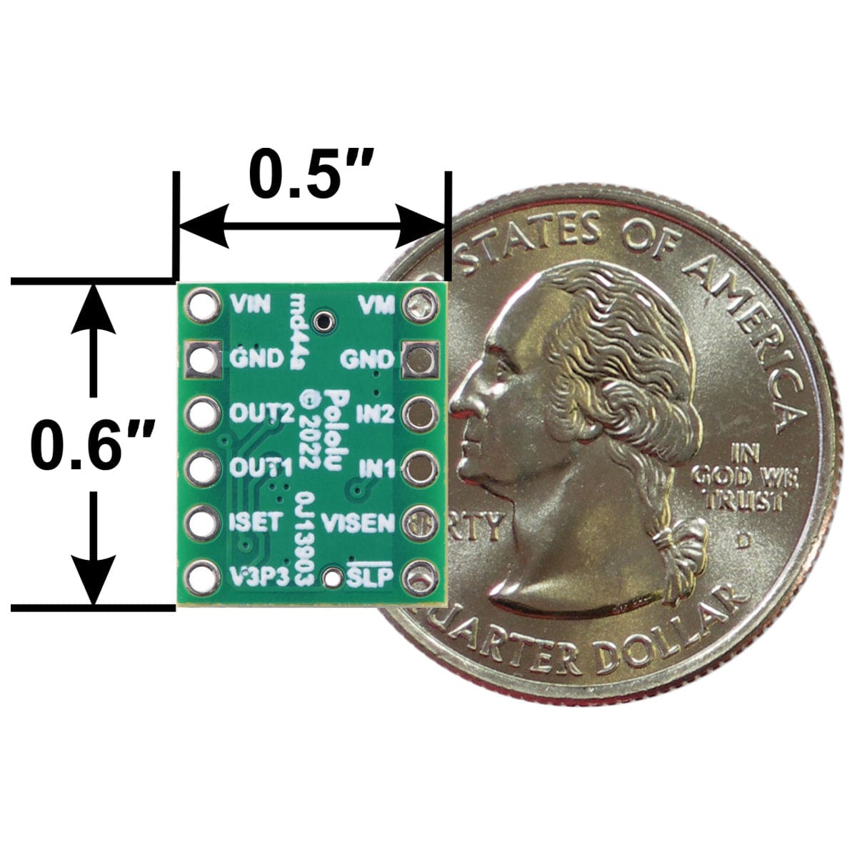 Pololu MP6550 Single Brushed DC Motor Driver Carrier