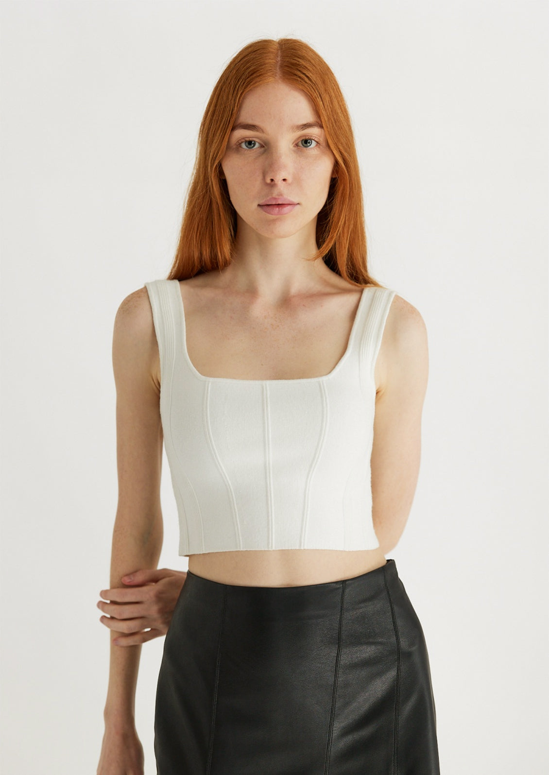 Porto Cropped Knit Tank