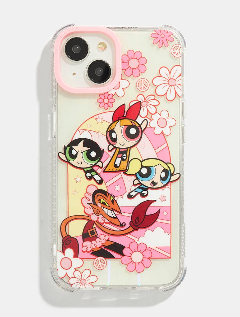 Powerpuff Girls Pink Floral Shock iPhone Case