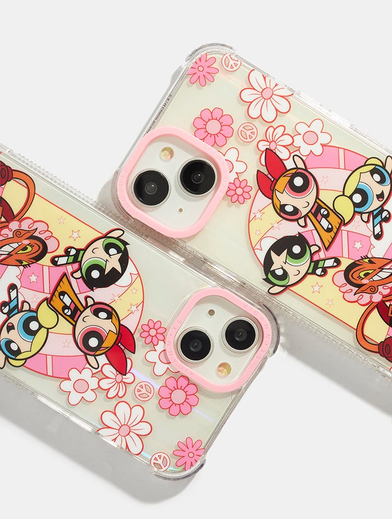 Powerpuff Girls Pink Floral Shock iPhone Case