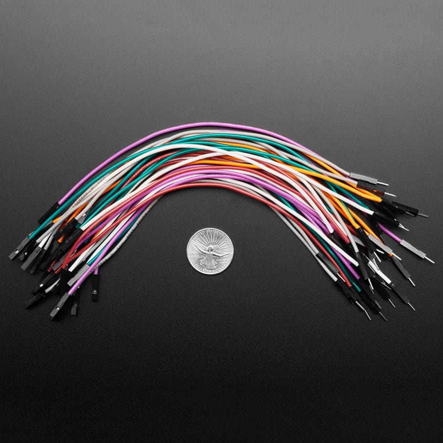 Premium Colourful Silicone Extension Jumper Wires - 200mm x 30 pc - Multi-Coloured