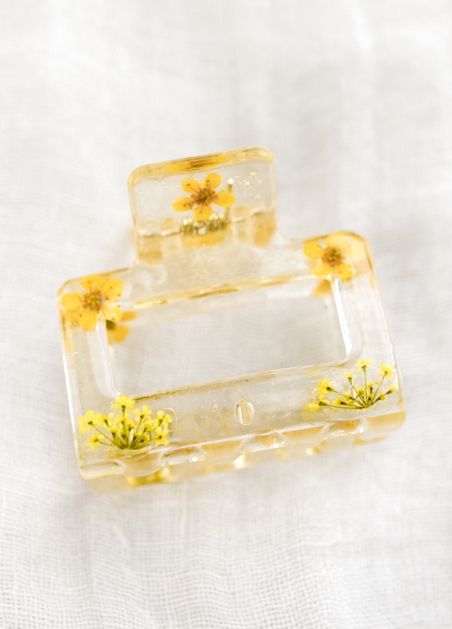 Pressed Flowers Hair Claw