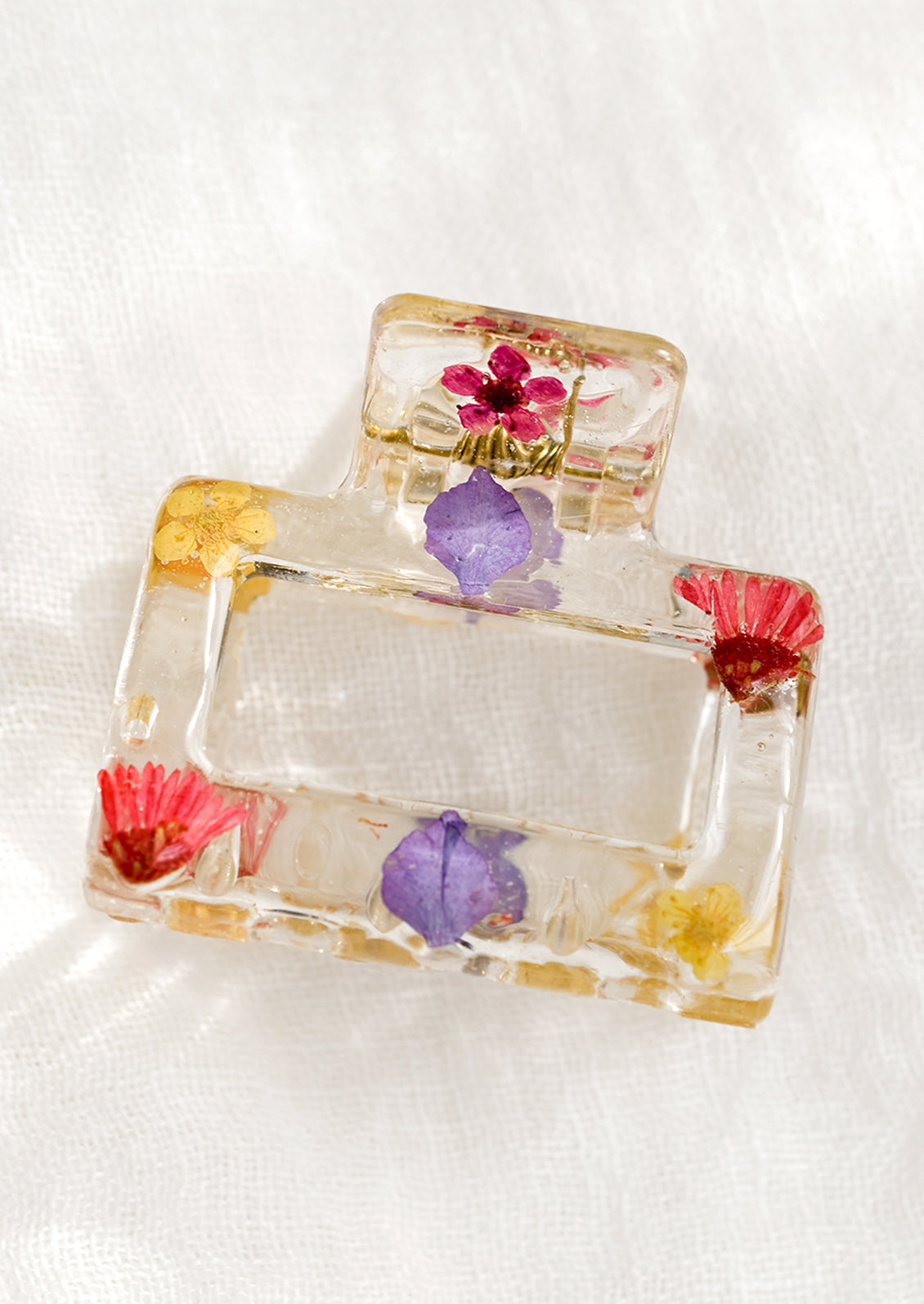 Pressed Flowers Hair Claw