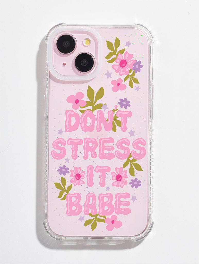 Printed Weird x Skinnydip Don't Stress It Babe Shock iPhone Case