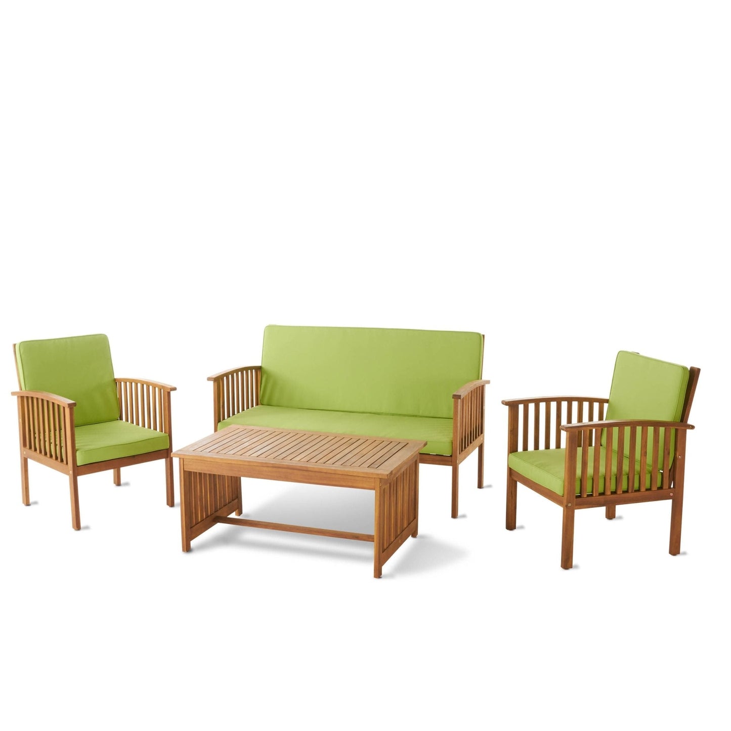 Prism 4-Piece Outdoor Patio Sofa Set with Coffee Table, 2 Chairs and Loveseat
