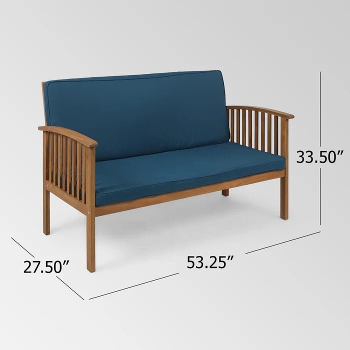Prism 4-Piece Outdoor Patio Sofa Set with Coffee Table, 2 Chairs and Loveseat