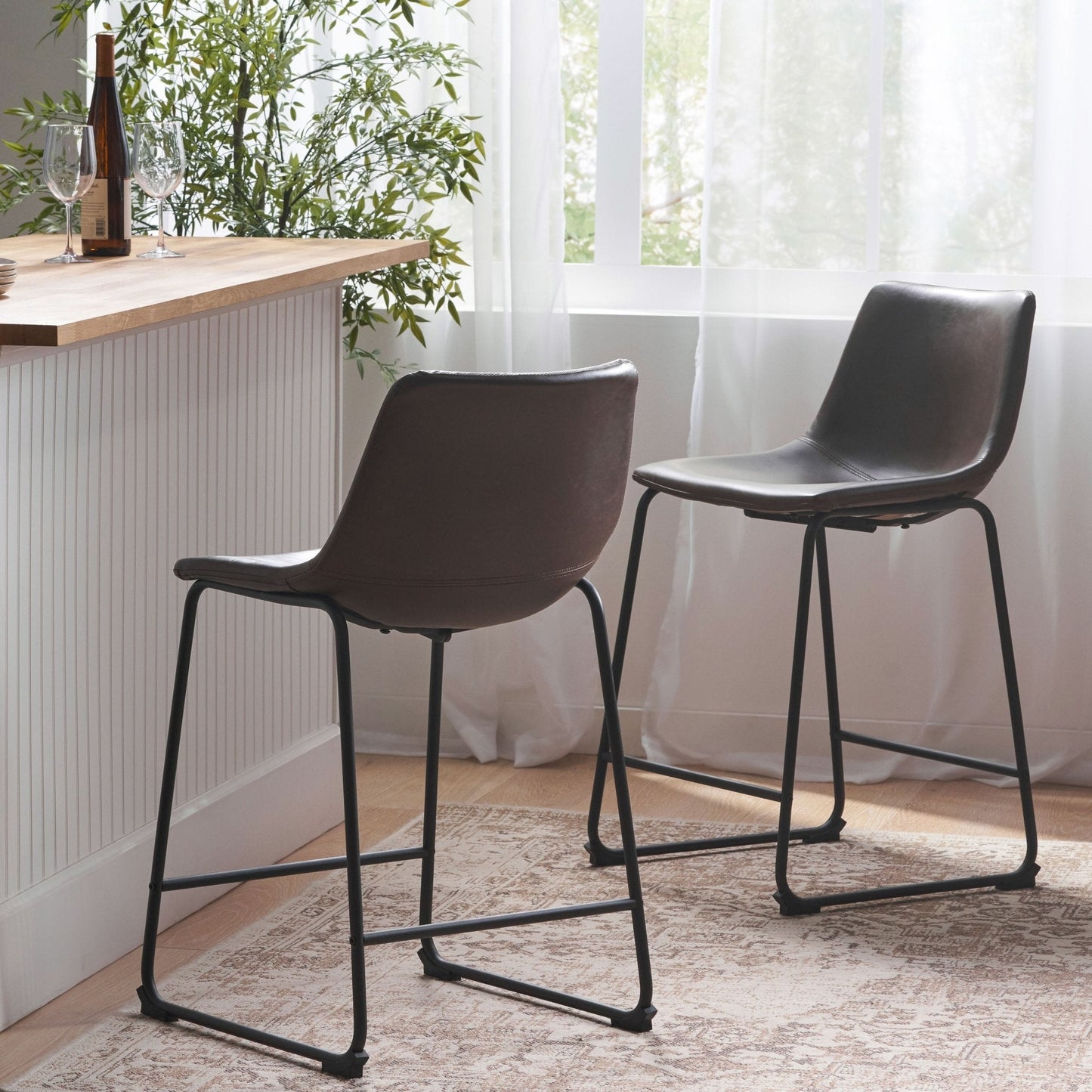 Upholstered Counter Height Stool, Set of 2
