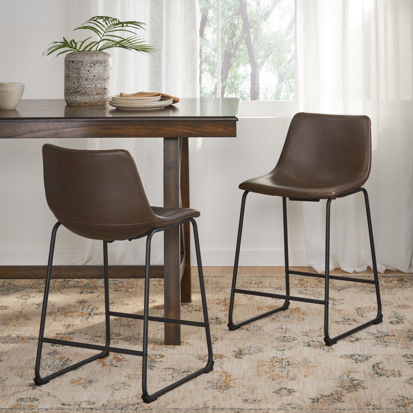 Upholstered Counter Height Stool, Set of 2