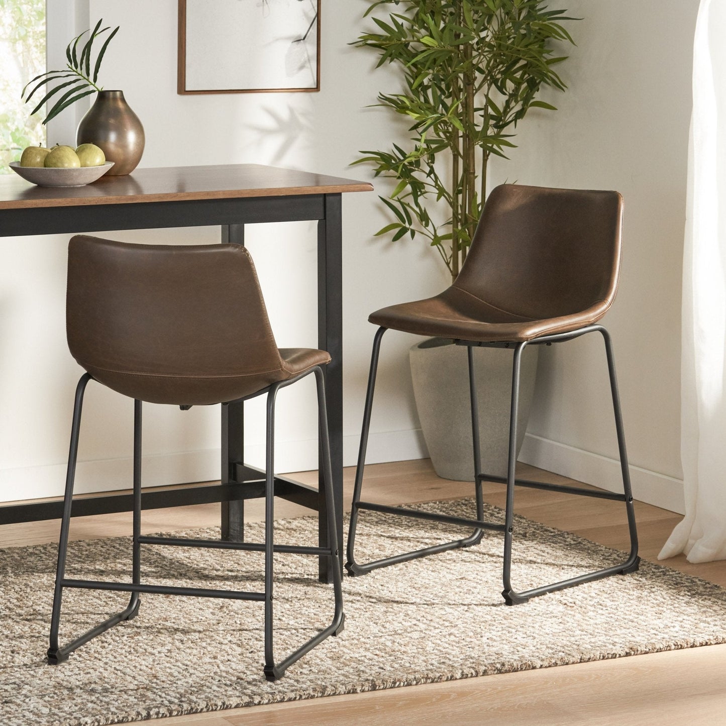 Upholstered Counter Height Stool, Set of 2