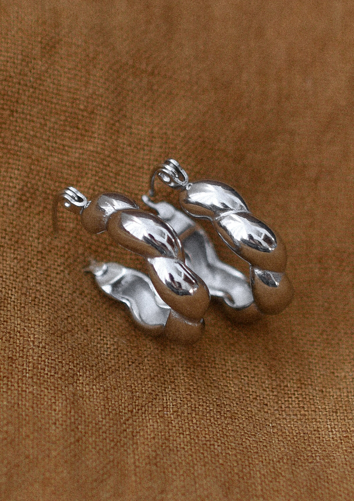 Puffy Twist Latch Hoops