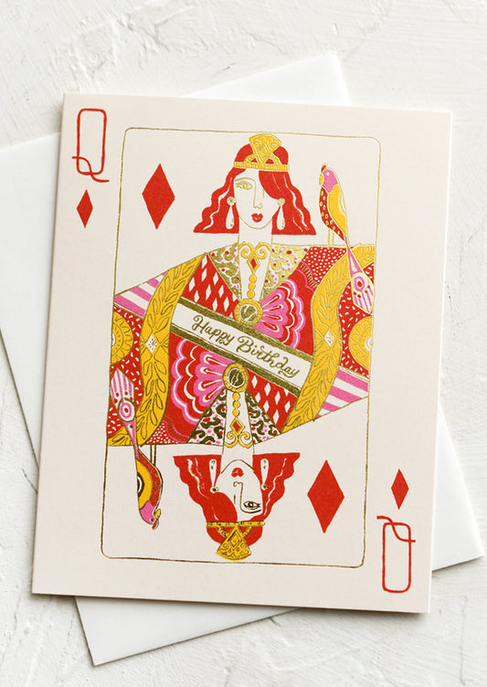 Queen of Diamonds Birthday Card