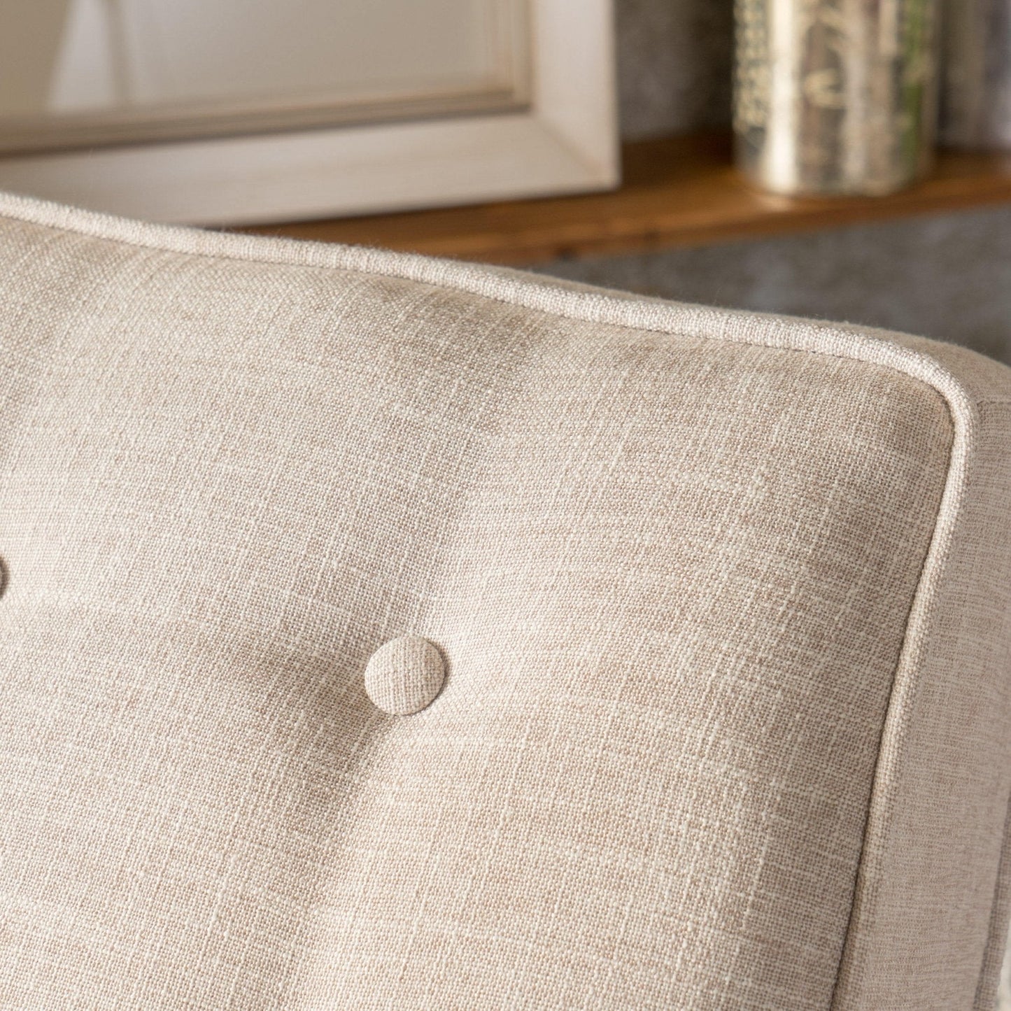 Quest Fabric Recliner with Button Tufted Back and Square Arm