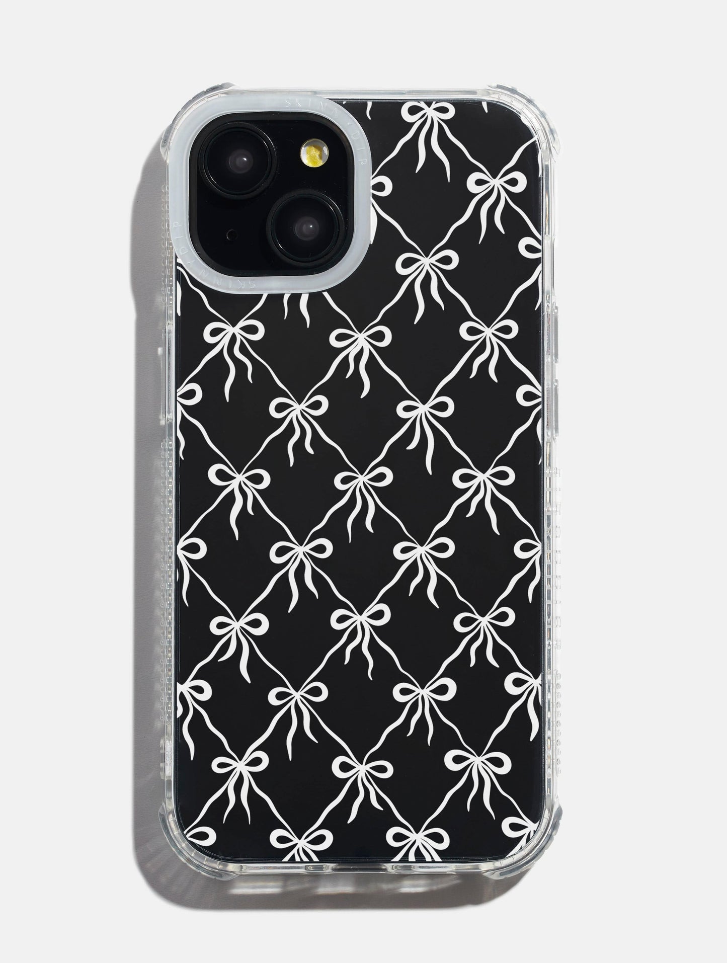 Quilted Bow White Shock iPhone Case