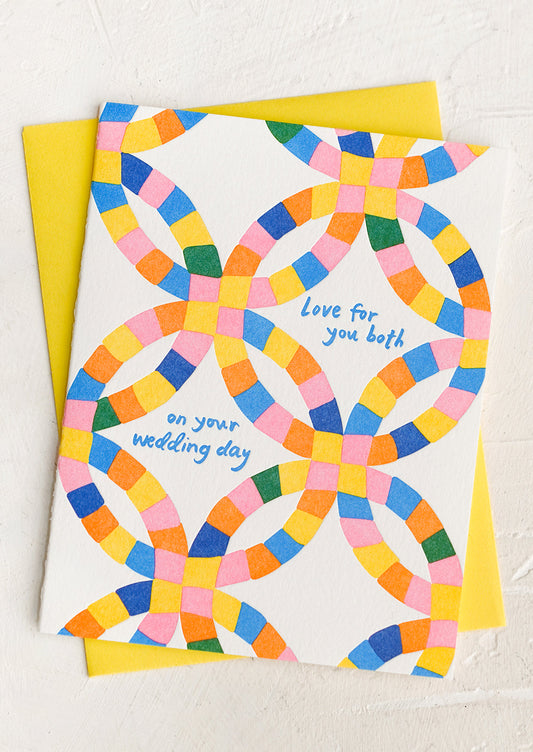 Quiltwork Wedding Card