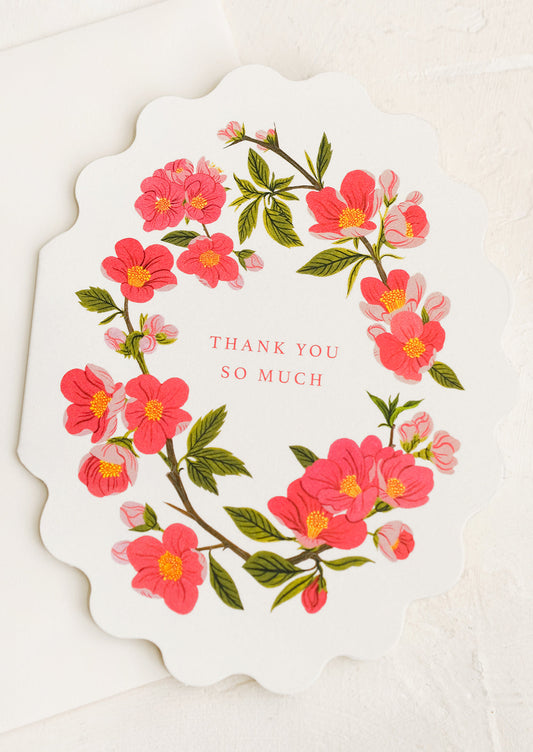Quince Floral Thank You Card