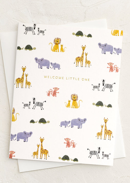 Animals Welcome Little One Card