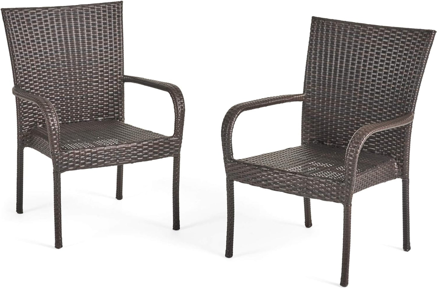 Rattan Dining Chair with Wicker Stacking