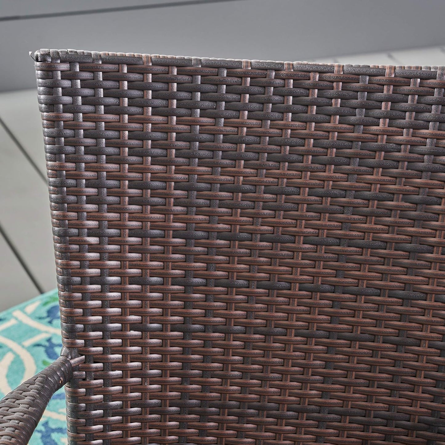 Rattan Dining Chair with Wicker Stacking