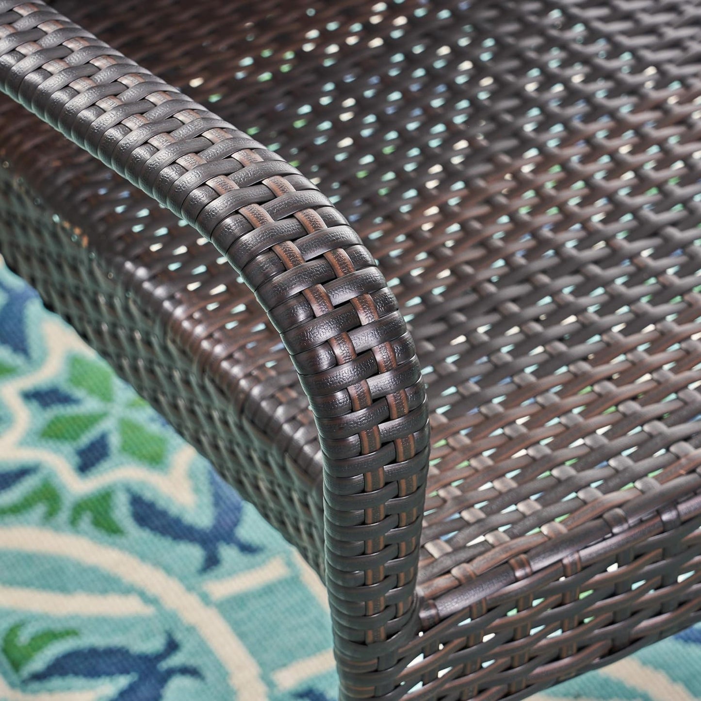 Rattan Dining Chair with Wicker Stacking