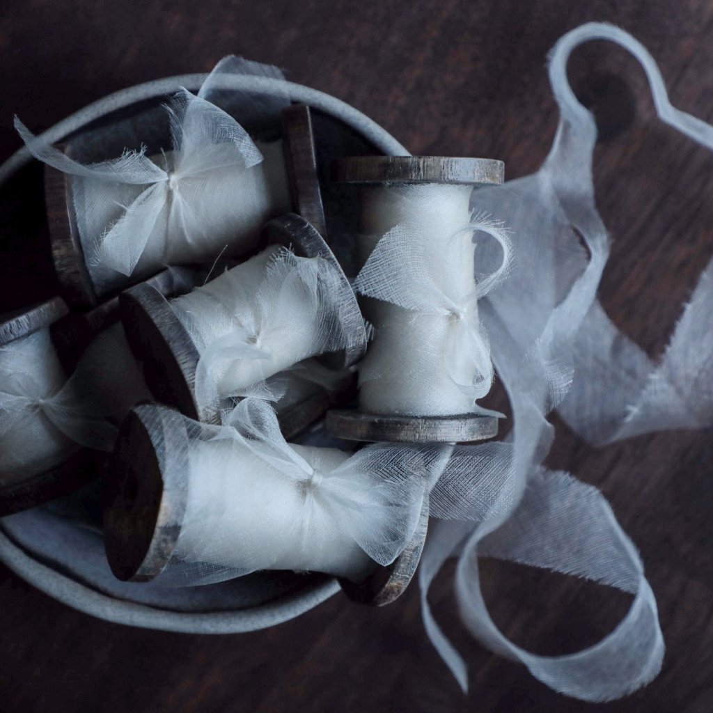 Natural White {Ahimsa} Silk Ribbon