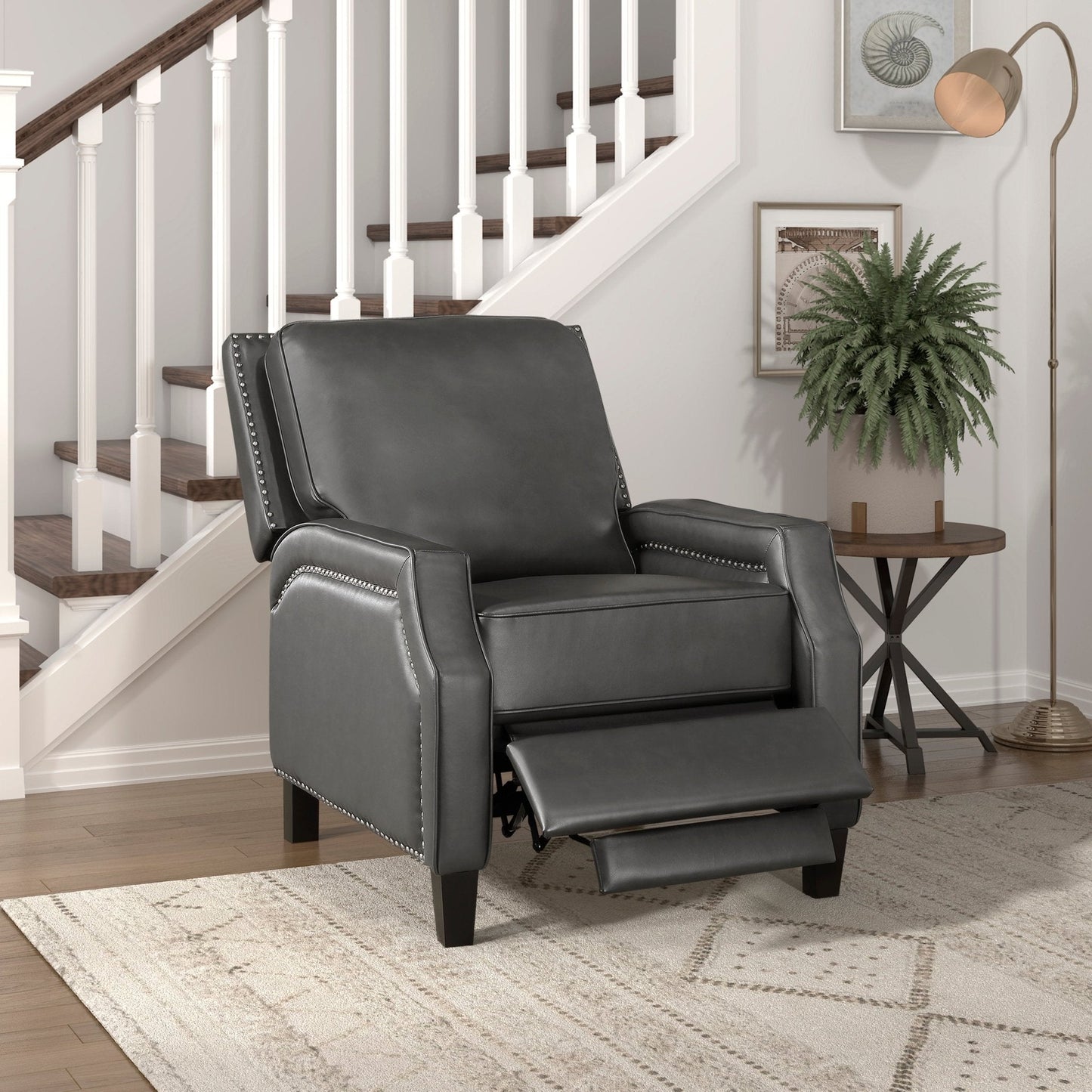 Recliner Chair with Self Reclining Motion and Cushion Seat