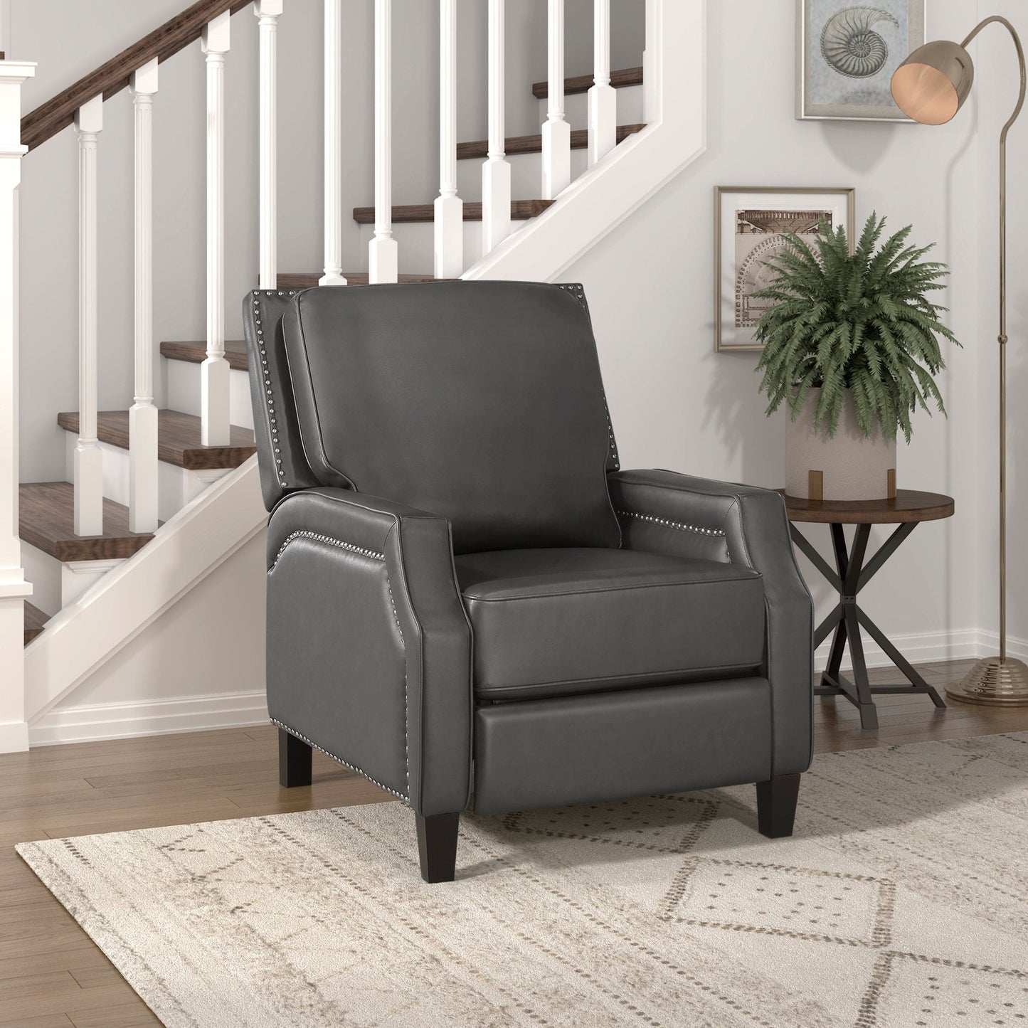 Recliner Chair with Self Reclining Motion and Cushion Seat