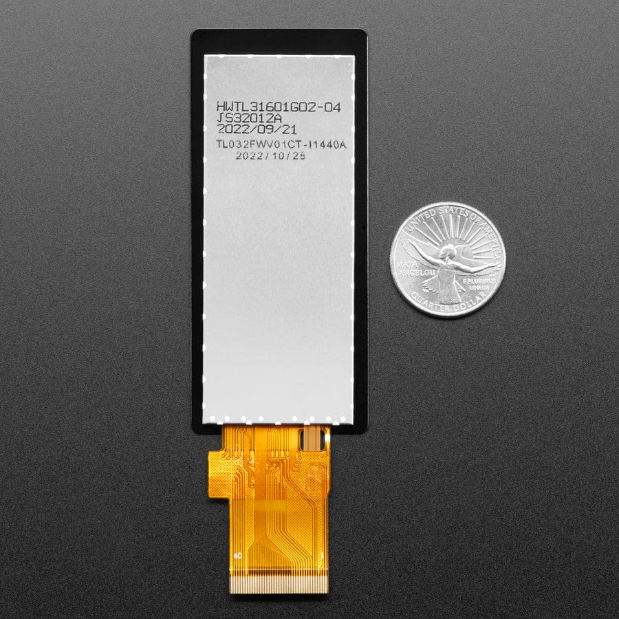 Rectangle Bar RGB TTL TFT Display - 3.2" 320x820 with Cap Touch - TL032FWV01CT-I1440A