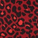 Red Leopard Print Mini Skirt