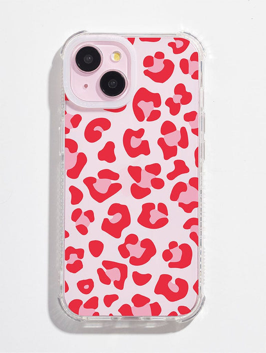 Red & Pink Leopard Shock iPhone Case