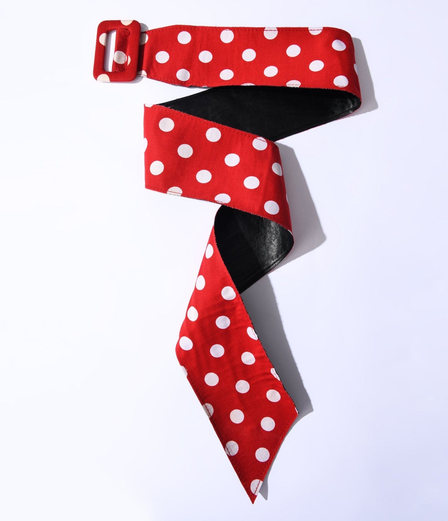 Red & White Polka Dot Wide Belt