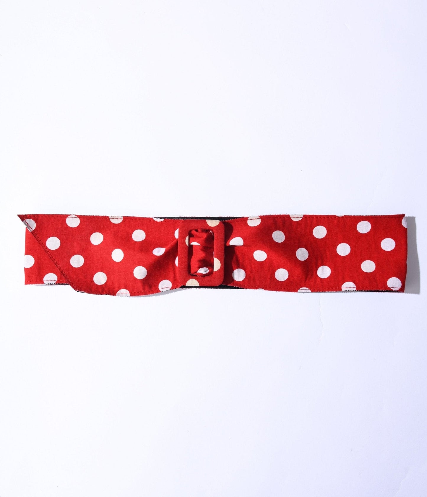 Red & White Polka Dot Wide Belt