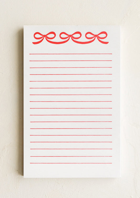 Red Bows Notepad